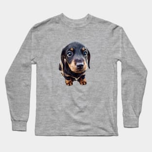 Mini Dachshund Black and Tan Puppy Dog Long Sleeve T-Shirt